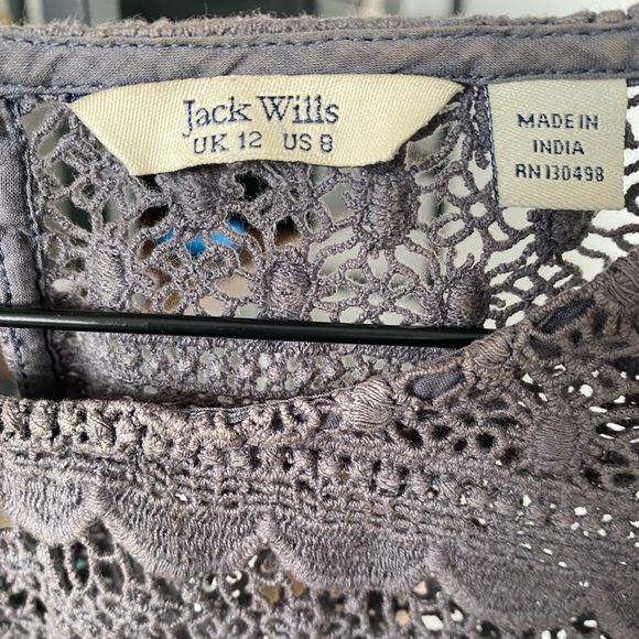 Jack Wills lace top in grey colour. Size: 8 (US) - Picture 5 of 6